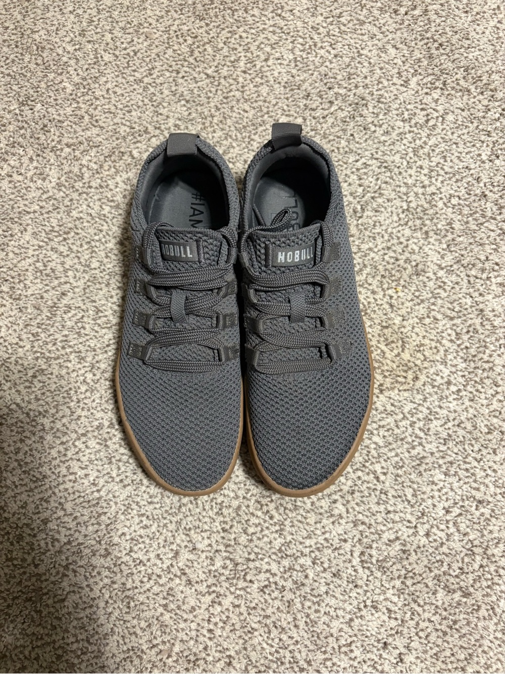 NOBULL Women’s Sz 8.5 US Charcoal Knit Trainer with Gum Outsole